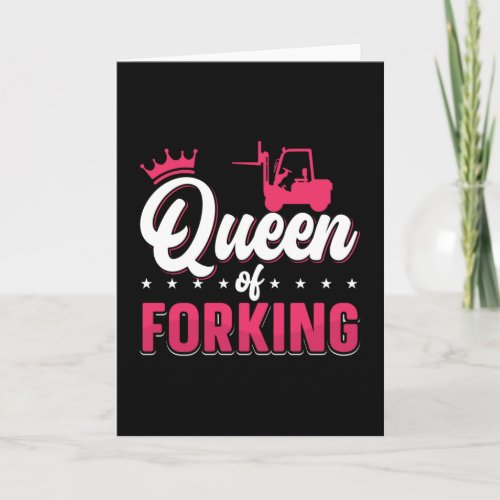 Forklift Operator Queen Of Forking Driver Truck Card