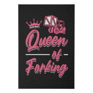 Forklift Operator Queen Of Forking Forklift Driver Faux Canvas Print