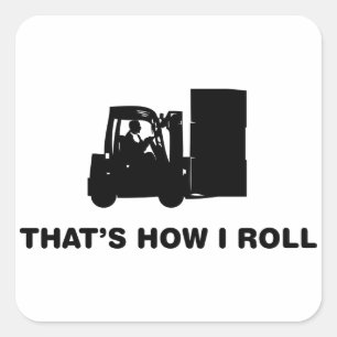 Forklift Operator Square Sticker