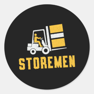 Forklift Operator Storemen Truck Forklift Driver Classic Round Sticker