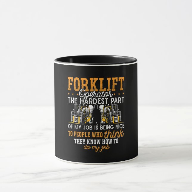 Forklift Operator The Hardest Part Forklift Driver Mug (Center)