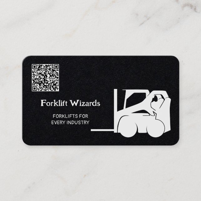 Forklift Premium Custom QR Code Business Card (Front)