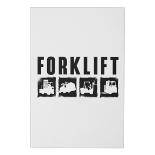 Forklift Quote Forklift Operator Driver Worker Faux Canvas Print