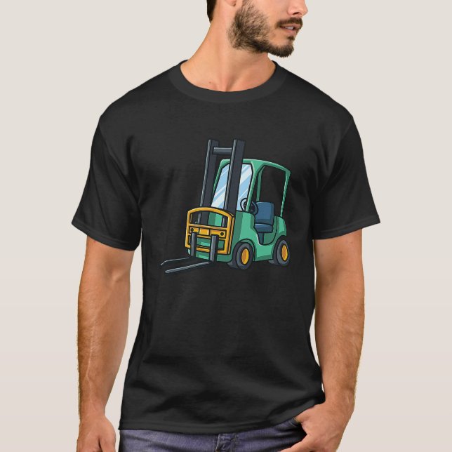 Forklift Toy Brother Boys Children Boys Driving T-Shirt (Front)