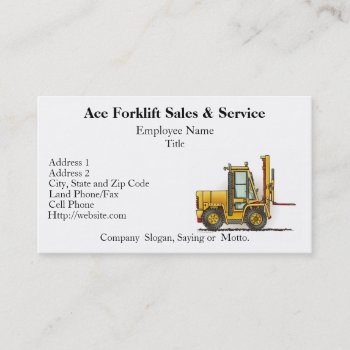 Forklift Truck Business Cards by justconstruction at Zazzle