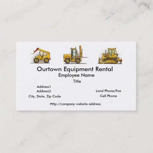 Customizable Forklift Truck Business Cards