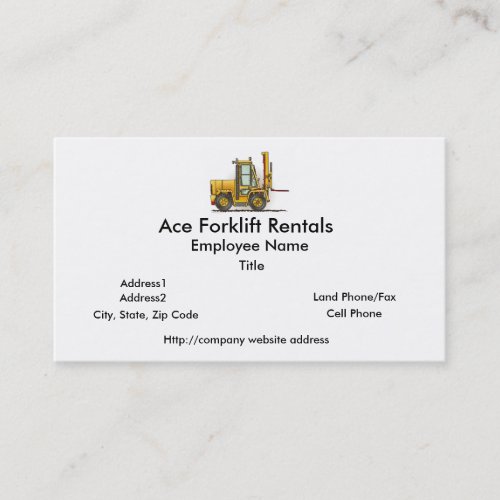 Forklift Truck Business Cards