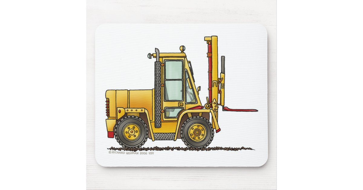 Forklift Truck Construction Mouse Pad | Zazzle