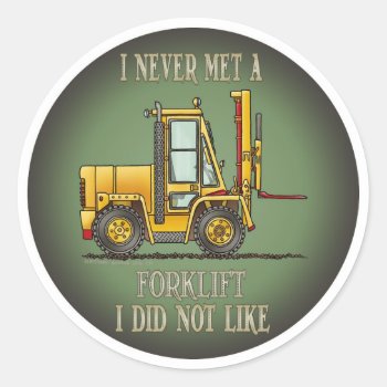Forklift Truck Operator Quote Kids Sticker by justconstruction at Zazzle