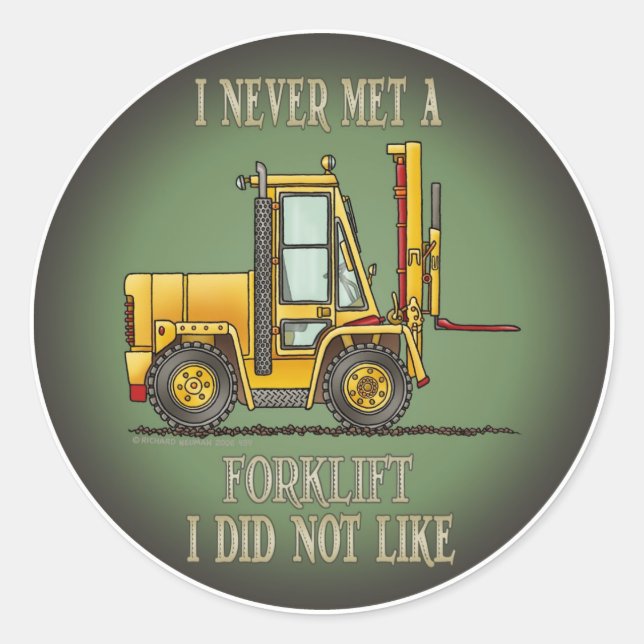 Forklift Truck Operator Quote Kids Sticker (Front)