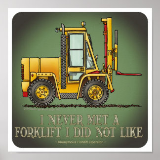 Forklift Truck Operator Quote Poster