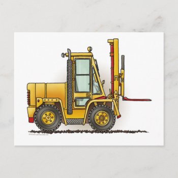 Forklift Truck Post Card by justconstruction at Zazzle
