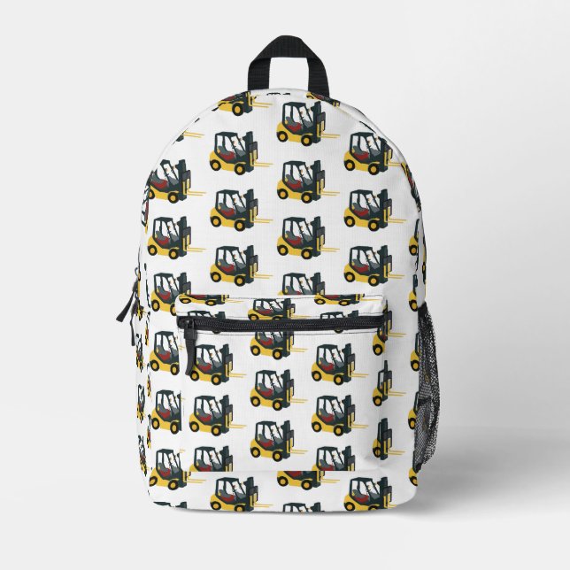 Forklift Truck Printed Backpack (Front)