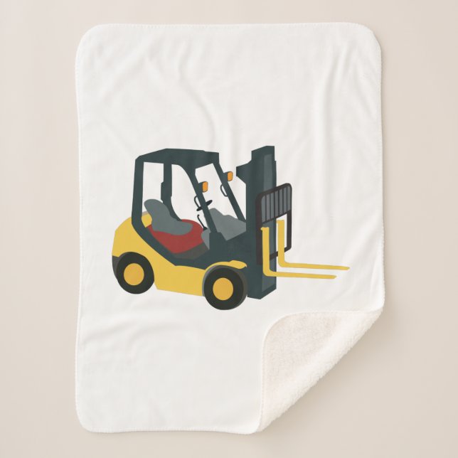 Forklift Truck Sherpa Blanket (Front)