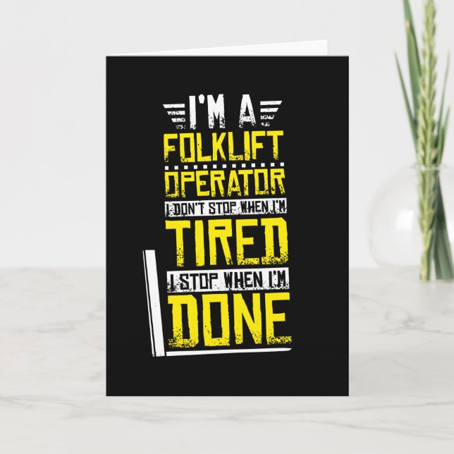 Forklift Truck Warehouse Clerk Card (Front)