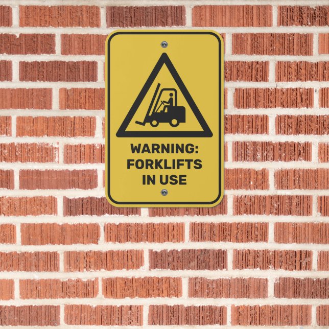 Forklift Warning Triangle Sign (In Situ(Brick))