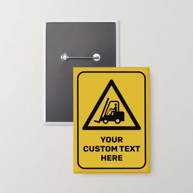 Forklift Warning Triangle Sign Button (Front/Back)