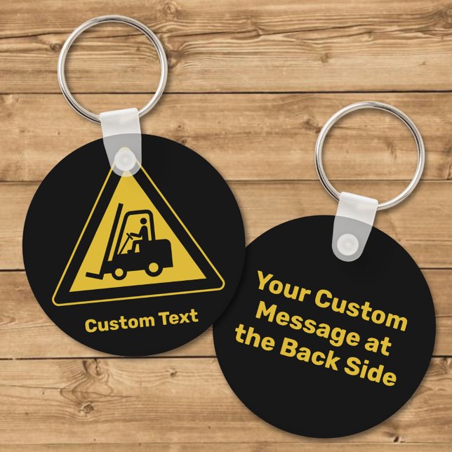 Forklift Warning Triangle Sign Keychain (Creator Uploaded)