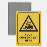 Forklift Warning Triangle Sign Magnet