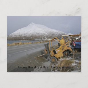 Forklift with Parking Issues in Dutch Harbor Postcard