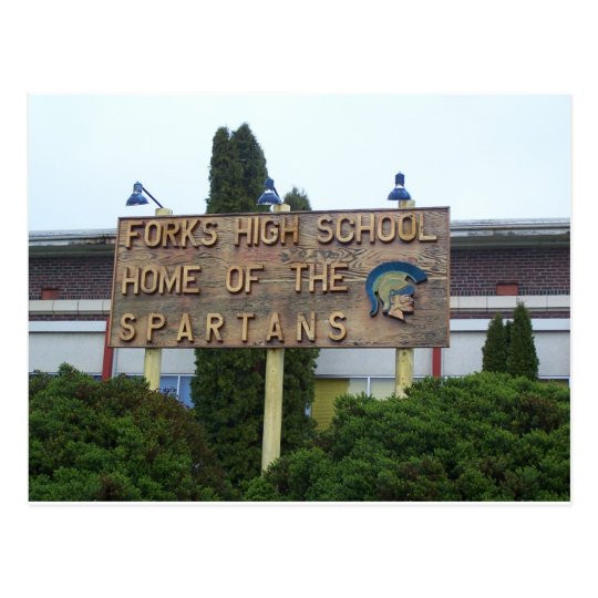 Forks High School Home Of The Spartans Postcard Zazzle Com