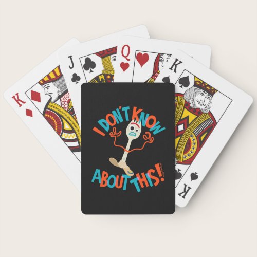 Forky "I Don't Know About This!" Playing Cards