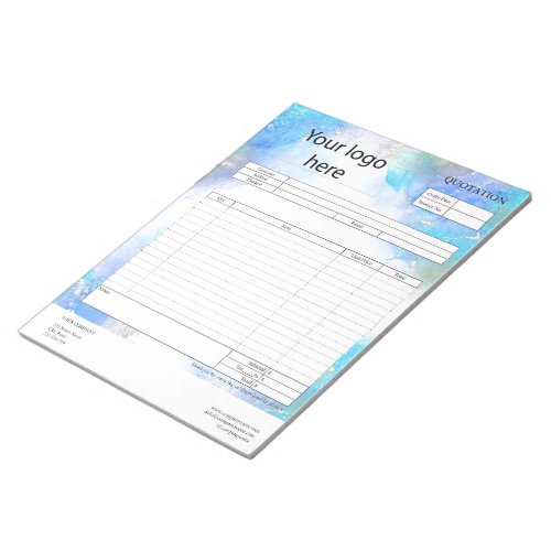 Form Business Quotation Invoice or Sales Receipt  Notepad