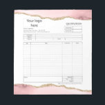 Form Business Quotation, Invoice or Sales Receipt  Notepad<br><div class="desc">Form Business Quotation,  Invoice or Sales Receipt Order Form</div>