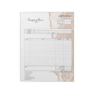 Form Business Quotation, Invoice or Sales Receipt Notepad