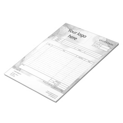 Form Business Quotation Invoice or Sales Receipt  Notepad