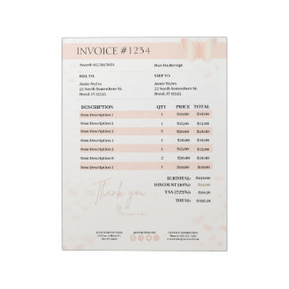 Form Business Quotation, Invoice, Sales Receipt Notepad