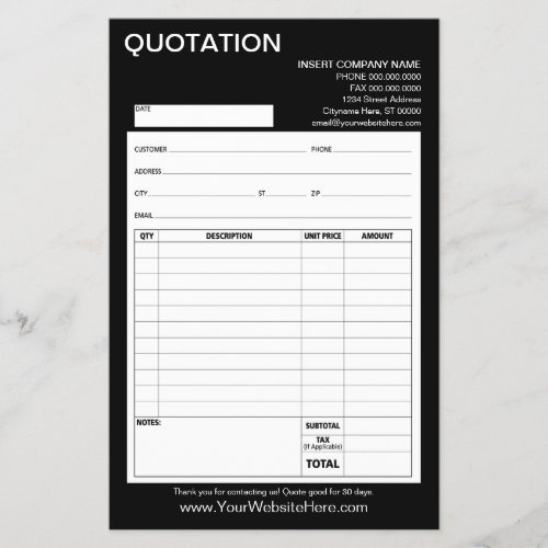 Form _ Business Quotation or Invoice