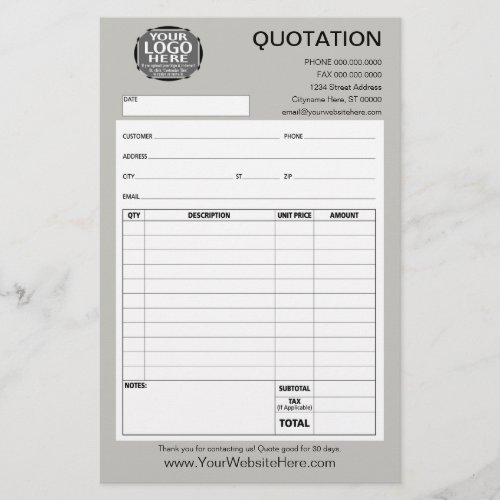 Form _ Business Quotation or Invoice