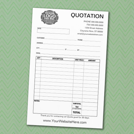 Form - Business Quotation Or Invoice