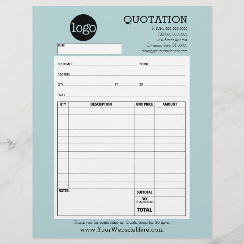 Form _ Business Quotation or Invoice