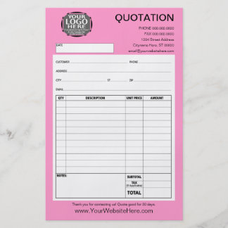 Form - Business Quotation or Invoice Flyer