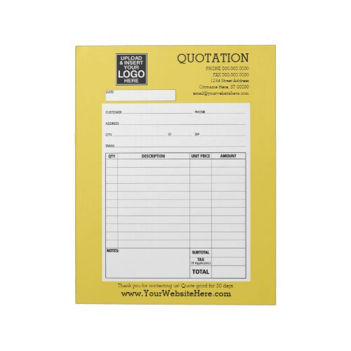 Form _ Business Quotation or Invoice Notepad