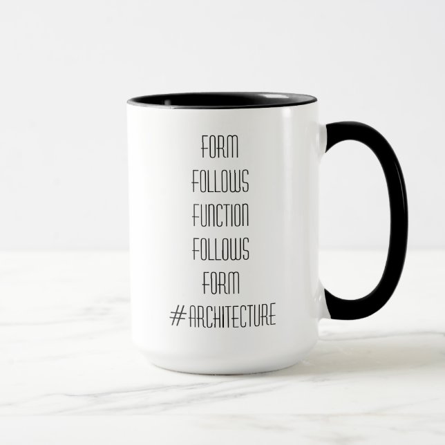 Form follows function architect's mug (Right)