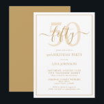Formal 50th Birthday Gold Classic Script Invitation<br><div class="desc">Celebrate the big 5-0 in style! Take your birthday celebration to the next level with this formal 50th Birthday Gold Classic Script Invitation. With a classic gold text box on a white background, personalized details can be included in a modern hand lettered calligraphy. Add an extra bit of sophistication with...</div>