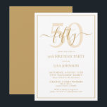Formal 50th Birthday Gold Classic Script Invitation<br><div class="desc">Celebrate the big 5-0 in style! Take your birthday celebration to the next level with this formal 50th Birthday Gold Classic Script Invitation. With a classic gold text box on a white background, personalized details can be included in a modern hand lettered calligraphy. Add an extra bit of sophistication with...</div>
