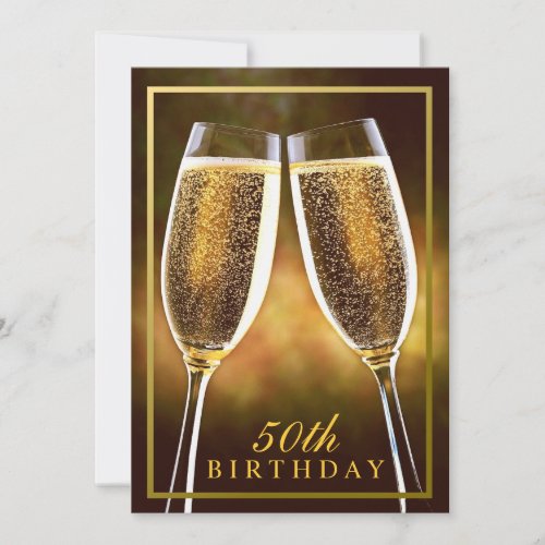Formal 50th Birthday Invitation
