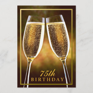Formal 75th Birthday Invitation