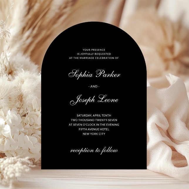 Formal and Classic | Black Wedding Invitation (Creator Uploaded)