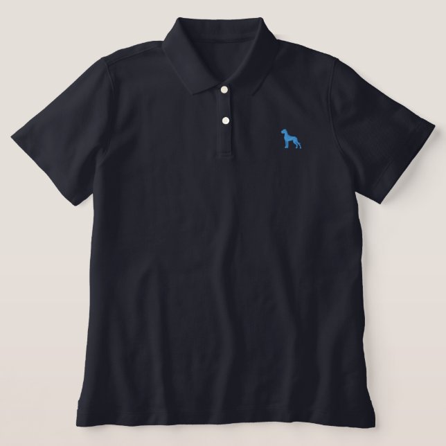 Formal and stylish Great Dane  Embroidered Polo Shirt (Design Front)