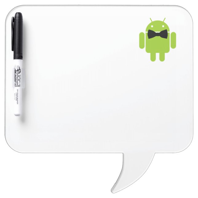 Formal Atire Android Robot Dry-Erase Board (Front)