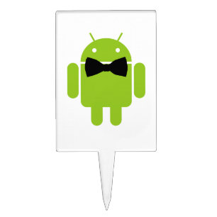 Formal Atire Green Android Robot Cake Topper
