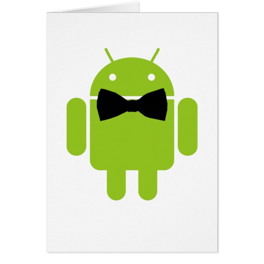 Formal Atire Green Android Robot Cards (Front)