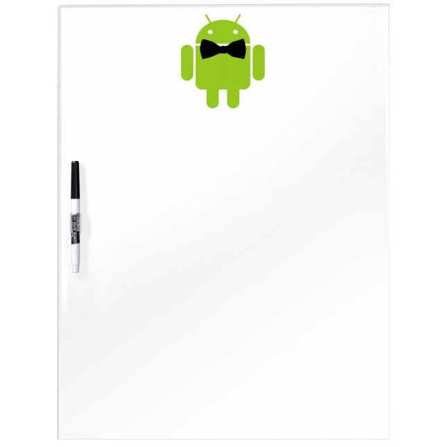 Formal Atire Green Android Robot Dry Erase Board (Front)