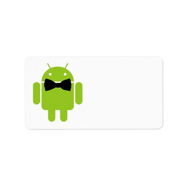 Formal Atire Green Android Robot Label (Front)