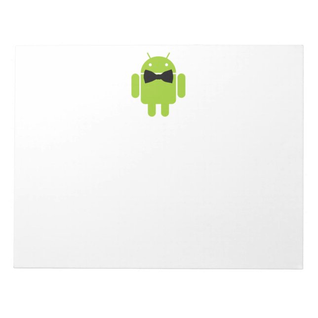 Formal Atire Green Android Robot Notepad (Front)